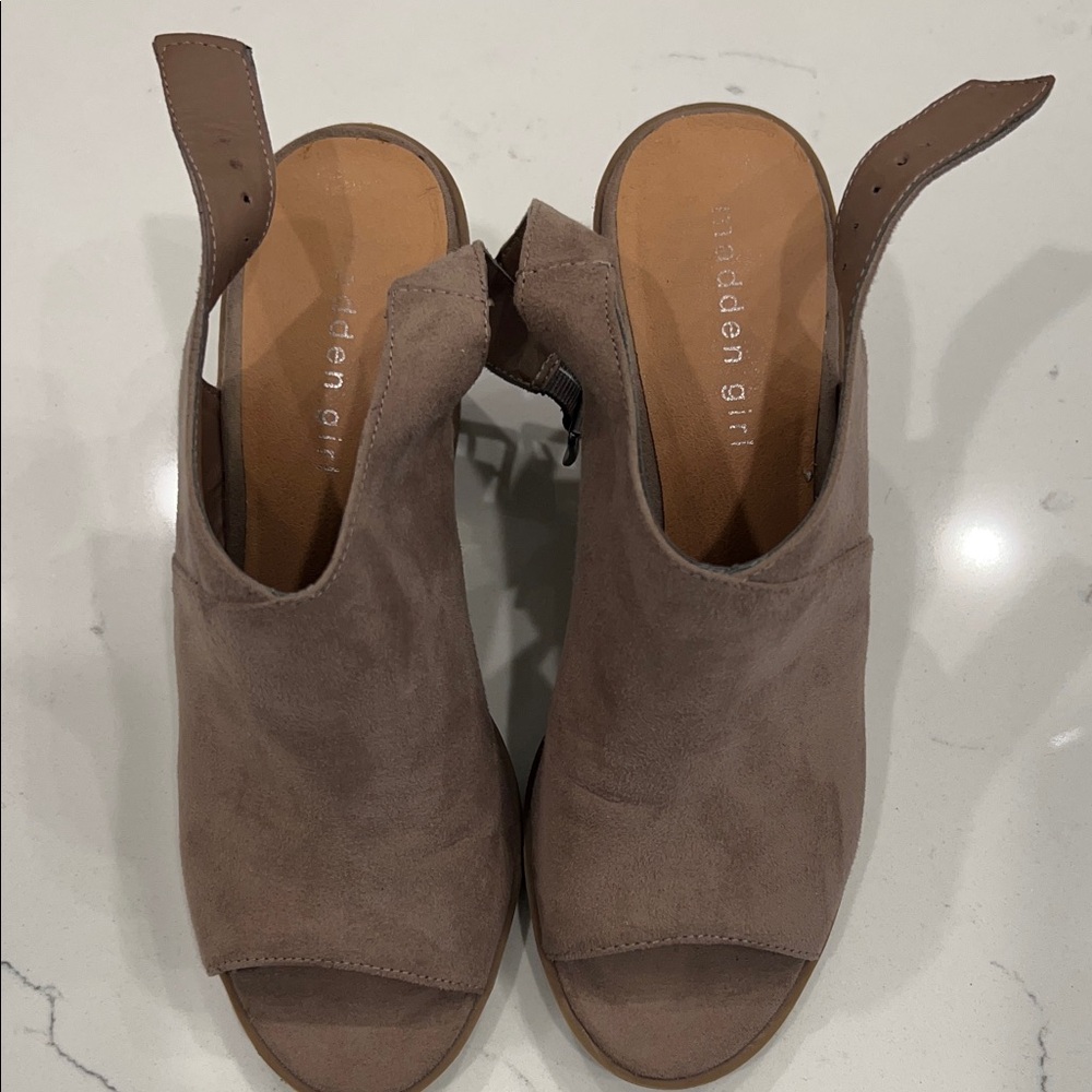 Madden Girl Brown Suede Mules